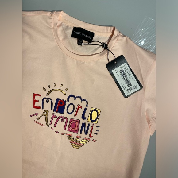 Emporio Armani teen girls pink t-shirt - Picture 9 of 10